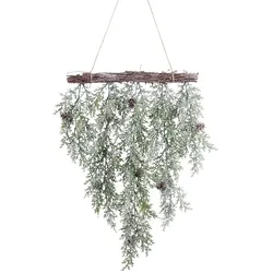 CREATIV green künstliche Pflanze Koniferenhänger, 50x55cm, frost