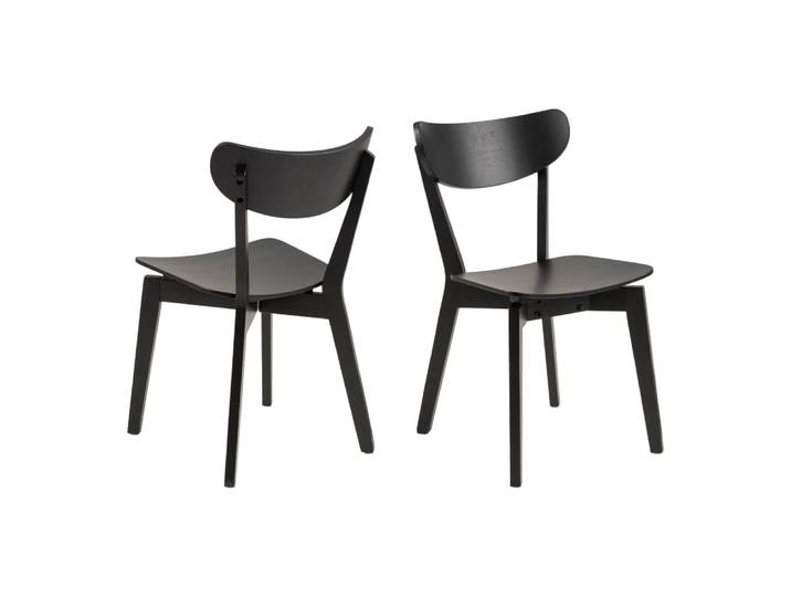 Lot de 2 chaise scandinave en bois noir