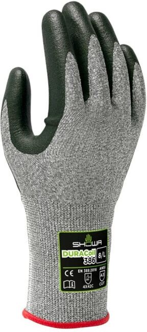 SHOWA Gants DURACoil 386 Taille XXL (DURACoil 386 EU XXL/Grey)