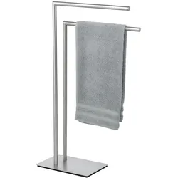 WENKO Handtuchständer Mod. Recco Edelstahl satiniert, schwere Bodenplatte für sicheren Stand