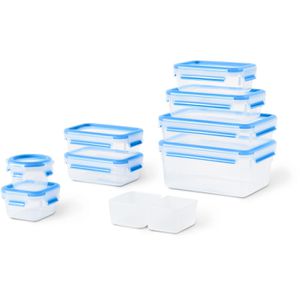 Emsa Frischhaltedose Clip&Close N10317, aus Kunststoff, 0,15 - 2,2 Liter, transparent, luftdicht, Set, 9-teilig