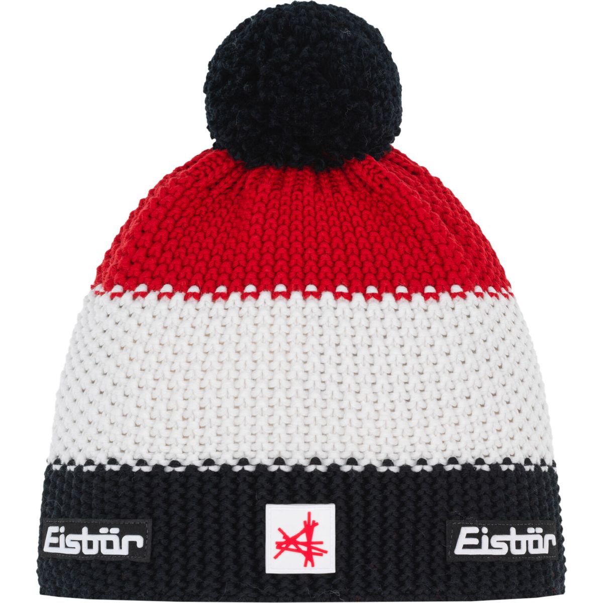 Eisbär Star Pompon Mütze SA schwarz-white-ketchup (330) 33172-330