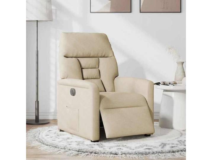 NEW Fauteuil Releveur - - Siège inclinable électrique - 1 place - Crème Tissu{72x90x99 cm} 705971