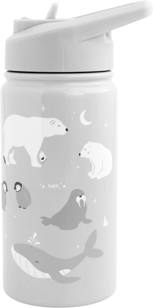 Saro Garrafa Térmica com Palhinha Polaris Cinzento 350ml