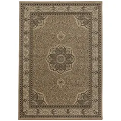 Teppich Schlafzimmer Orientalisch Elegant Waschbar Strapazierfähig Wohnzimmer Esszimmer Beige 160x230 cm – SELVA von Kadima Design