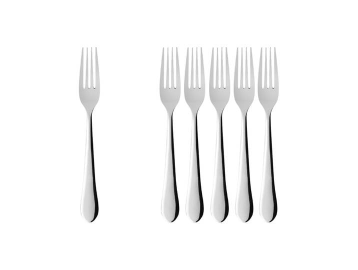 Tafelgabel VILLEROY & BOCH Tafelgabel Oscar 200 mm 6er Set silber , silber, B:5mm, Essgabeln, Tafelgabel, Spülmaschinenfest