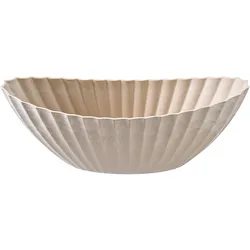 Schiffchen Kunststoff 36x15x14cm mit Rillen Recycling Material  - beige