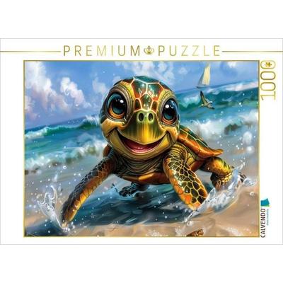 CALVENDO Puzzle Wellenreiter in Miniatur | 1000 Teile Lege-Größe 64x48cm Foto-Puzzle für glückliche Stunden