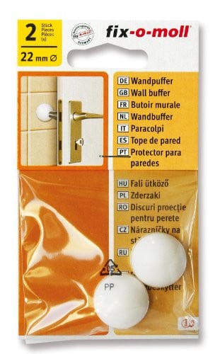 Fix-O-Moll Witte Plakstrip voor de Muur, Ronde Zelfklevende Plastic Strips