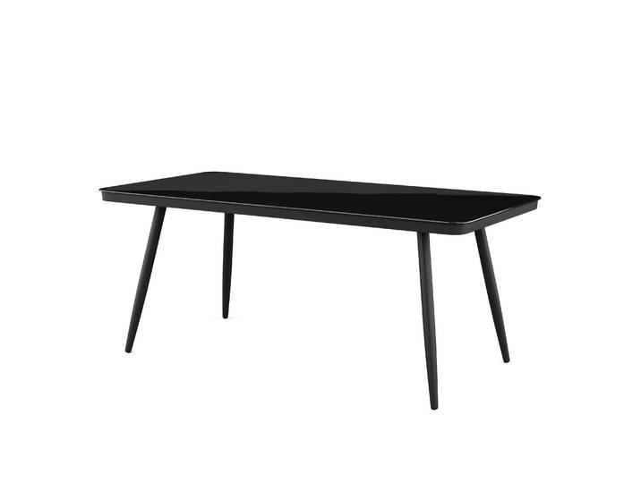 Gartentisch ARUBA 180 x 90 cm schwarz