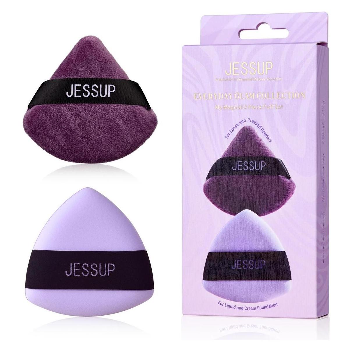 Jessup Triangle Powder Puff 2pcs Soft for Foundation Setting (60835294)
