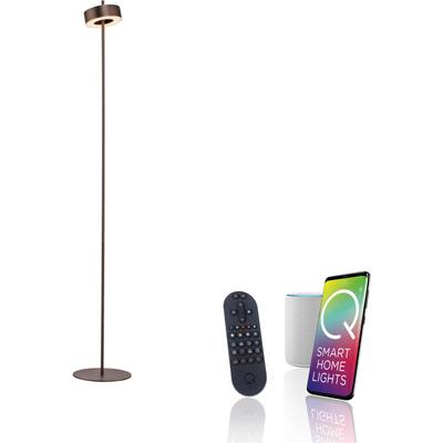 LED Stehlampe "Q-ROTATE", braun (schwarz, metal braun), 1, Ø 22cm H: 140cm, 1 Stk., NEUHAUS Q SMART HOME LIGHTS, Leuchten, LED Stehlampe