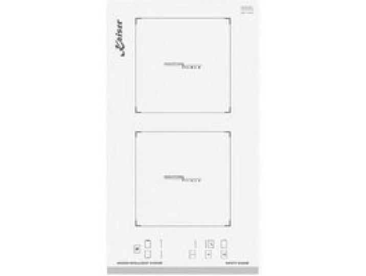 Kaiser Table de cuisson à induction verre blanc facette avant 30 cm Domino Table de cuisson à induction écran fonctionnel
