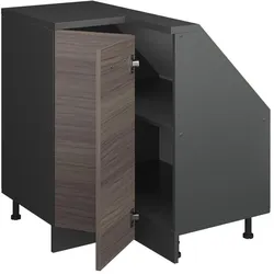 Vicco, Kommode + Sideboard, Dachschrägenschrank Eckschrank Rion, Edelgrau/Anthrazit/Anthrazit, 75.6 x 81.6 cm mit 1 Tür (46 x 75.60 x 83.80 cm)