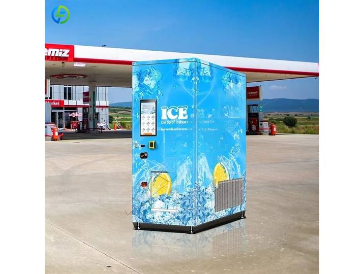 Distributeur automatique de glace personnalisé, libre-service 24h/24, grande capacité, pour extérieur