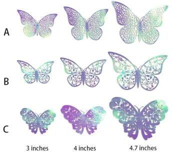 Uplift Picks 3D Mirror Butterfly Wall Stickers Elegant DIY Wall Decor For Living Room And Events 18