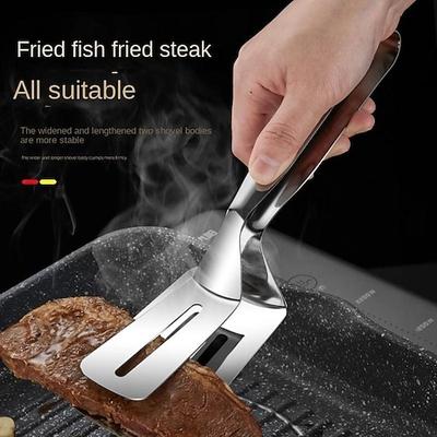304 Edelstahl Steak Schaufel Grill gegrillter Fisch Clip Lebensmittel Clip Küche Brot Pfannkuchen koreanischer Grill gebratener Fisch Clip