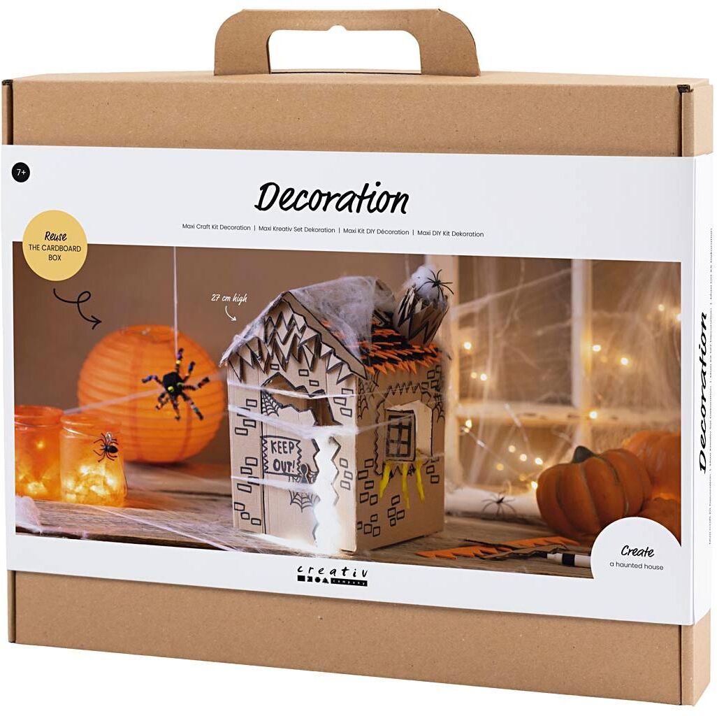 Kreativset CREATIV COMPANY "Halloween Dekoration Spukhaus", bunt (mehrfarbig), H:27cm, Kreativsets, Kreativset mehrfarbig Einheitsgröße