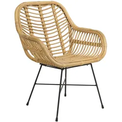 RATTANSTUHL Rattan Beige Canora