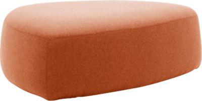 Polstermöbel Leyform GOGO Pouf, groß, oval, B 1240 x T 1090 x H 440 mm, mit Gleitern, Stoffbezug, terracottabraun