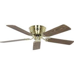 CasaFan FLAT 132-III MG-EA/BU Flügel Eiche antik/Buche Deckenventilator 69 W (Ø x H) 132 cm x 164 mm Messing (gebürstet) Wendbare Flügel, Winterbetrieb 5132045