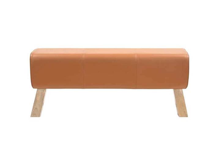 Banquette Cuisine - Brun - Banc salle à manger Rustique - 110x30x45 cm - Cuir véritable - Marron 6592