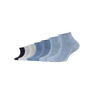 Kurzsocken CAMANO "ca-soft", Herren, Gr. 35-38, blau (jeans, mix meliert), Baumwollmischung, meliert, normal, Socken, mit verstärktem Fersen- und Zehenbereich