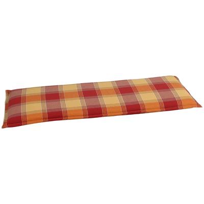 Bankauflage GO-DE, bunt (gelb, rot, terracotta), B:112cm H:6cm T:46cm, Obermaterial: 50% Baumwolle, 50% Polyester, Polsterauflagen, Bankauflage