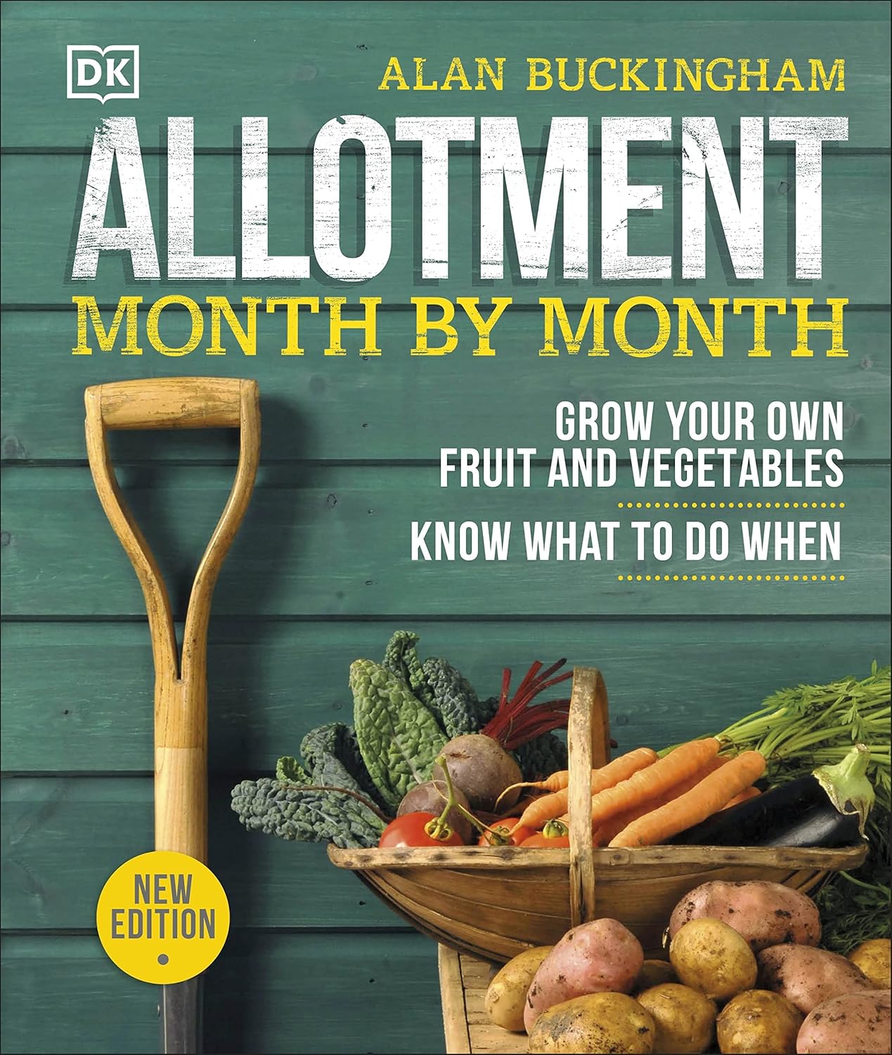 Various Publishers The Essential Allotment Guide by John Harrison & Allotment Month By Month by Alan Buckingham - 2 Book Paperback Gardening Set - Grow Your Own Guide
