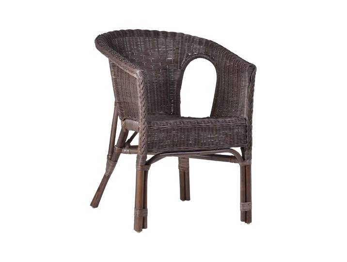 MiaMöbel Rattanstuhl 'Mina' braun Rattan Landhaus