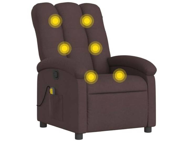 vidaXL Massagesessel Dunkelbraun Stoff