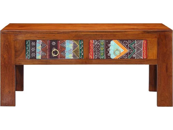 vidaXL Table basse 90x50x40 cm en bois massif d'acacia