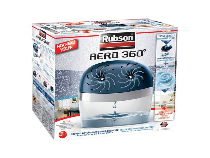 Absorbeur d'humidité Rubson Aéro 360° pour grandes pièces