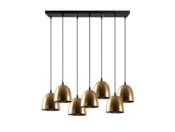 Lampe à suspension avec 7 abat-jour vintage réglables