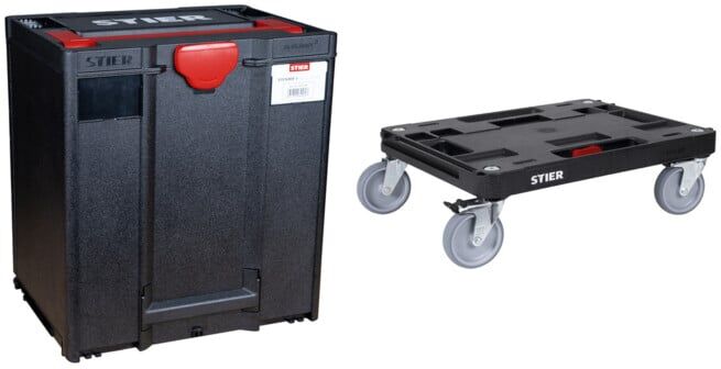 Set STIER Systainer³ V Black Edition + Systainer-Rollbrett RB BLACK-Edition