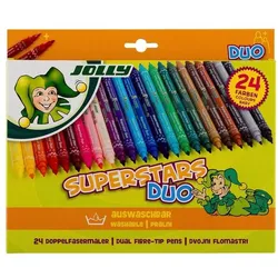 JOLLY 24er-Pack Doppelfasermaler »SUPERSTARS DUO« gelb