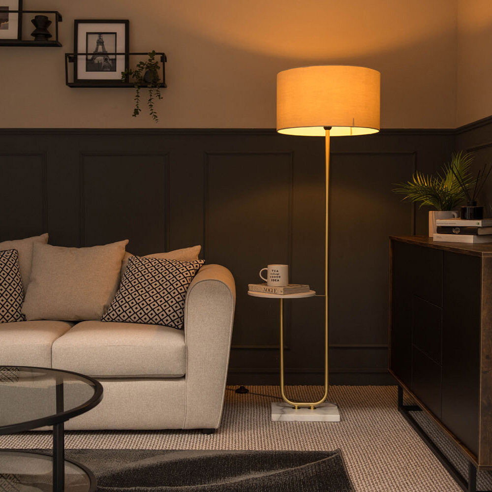 Canora Grey 25cm Arched Floor Lamp 25cm H X 46.5cm W X 46.5cm D