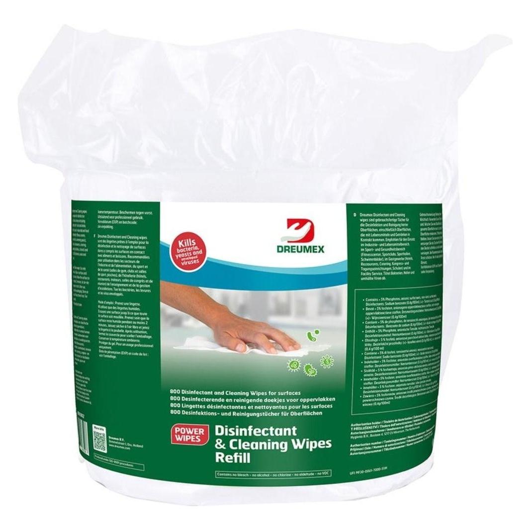 Dreumex Desinfektion- & Reinigungstuch Nachfüllpack a 800 Tücher (800 Stk.) (74708001002)