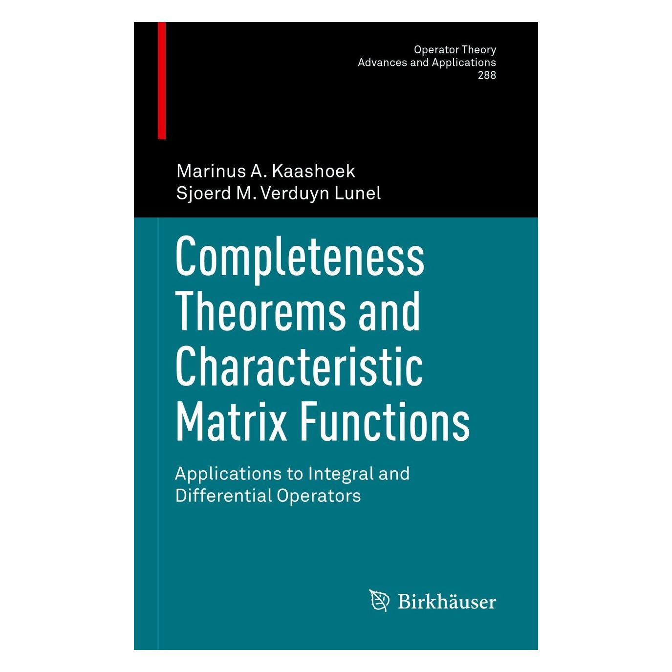 Springer Completeness Theorems and Characteristic Matrix Functions (Englisch, Hardcover, Marinus A. Kaashoek, Sjoerd M. Verduyn Lunel) (9783031045073)