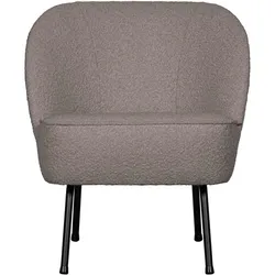 Sessel Vogue aus Boucle-Stoff, elegantes Metallgestell, modern, natur, bequem gepolstert