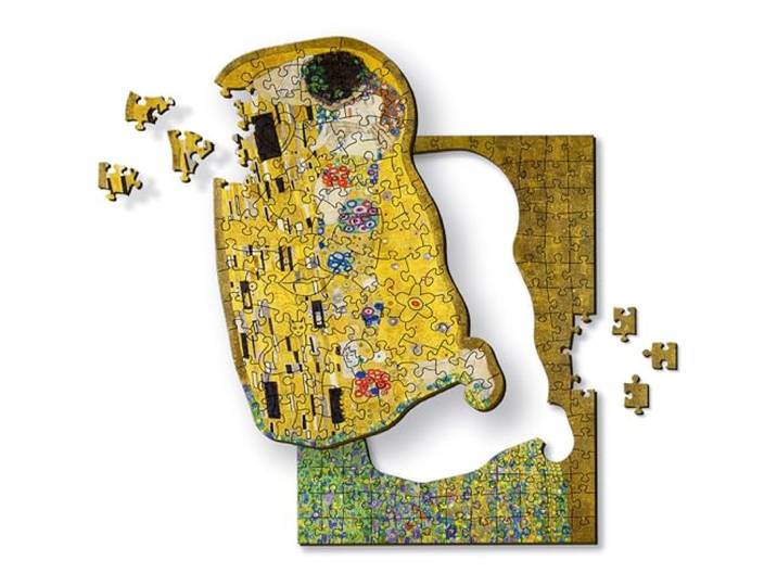 Trefl - Houten puzzels 200 Stukjes, De kus, Gustav Klimt