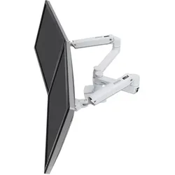 Ergotron LX Dual Monitorarm für zwei Monitore bis 68,58 cm 27 Zoll nebeneinander Tischhalterung weiß
