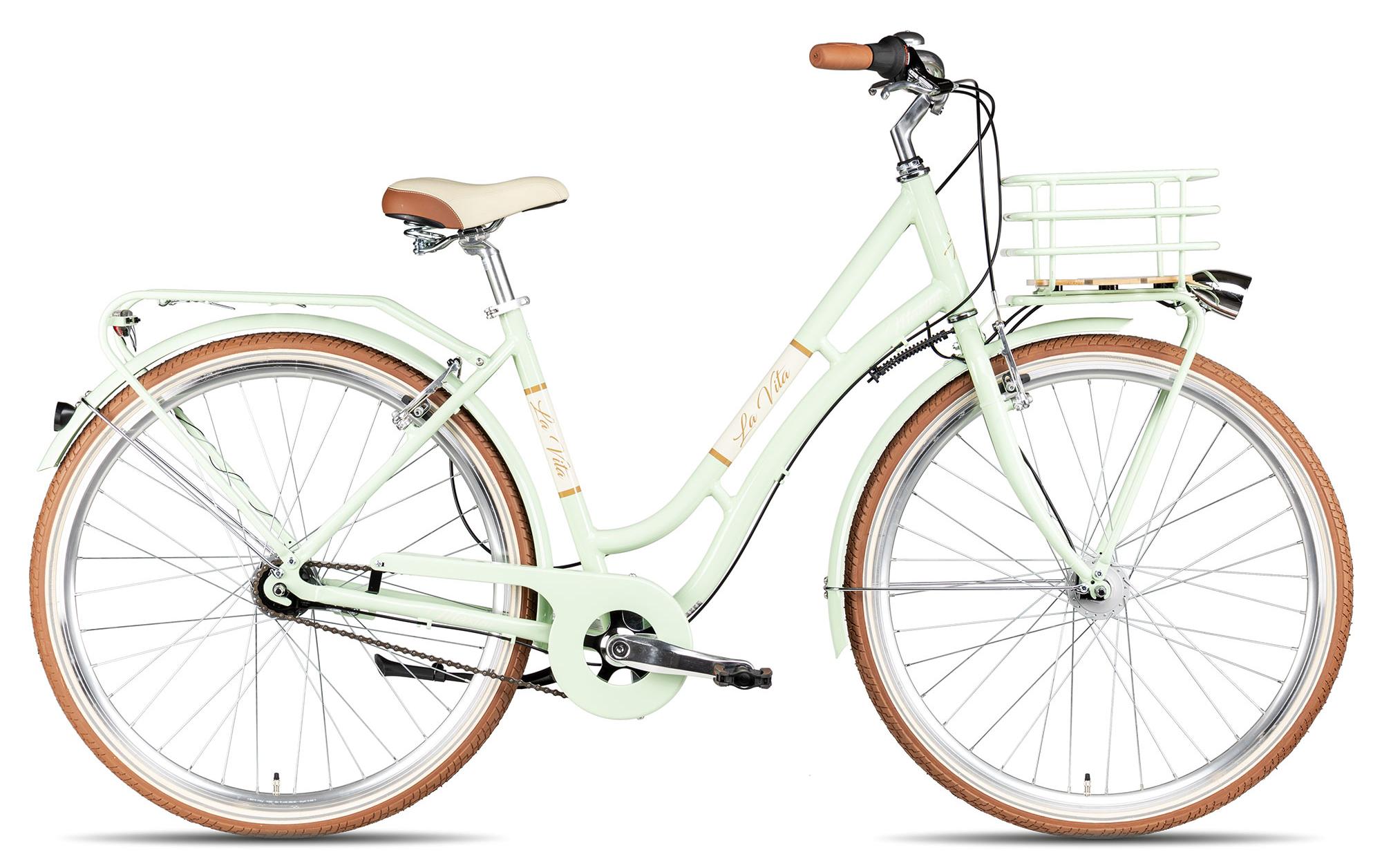 Maxim La Vita Nexus komfortables Citybike mit Rücktrittbremse & Front-Gepäckträger 28 Zoll Türkis 50 cm