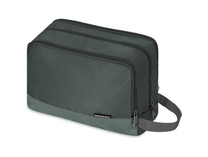 Kulturbeutel als praktischer Reise-Toilettenorganizer, grau, Grau, 5x2x5 cm, Badaccessoires, Kosmetikdosen
