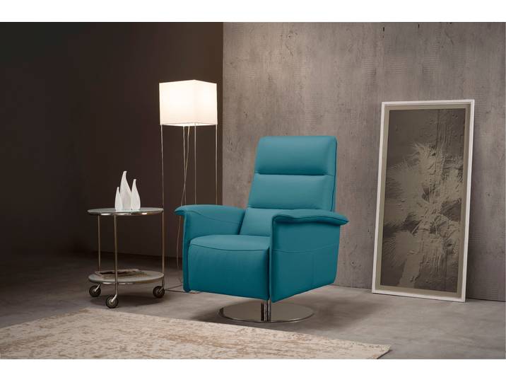 Sessel EGOITALIANO Kelly Designsessel, Clubsessel & Relaxsessel, bequem, zeitlos elegant , blau (türkis), B:83cm H:105cm T:92cm, Sessel, Sessel, drehbar, manuelle Relaxfunktion mit Push-Back-Mechanismus