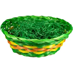 Osterkörbchen mit Ostergras, bunt