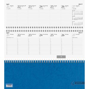 Glocken Tischkalender 5072321307, quer mit Register, 1 Woche = 2 Seiten, 30 x 11 cm, Jahr 2027