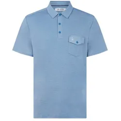 Penguin Golf Petes Fine Line Polo Herren blau