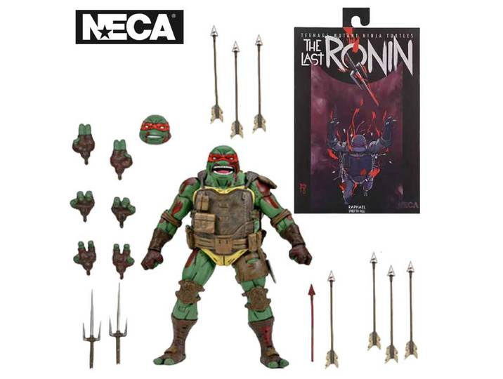 NECA Toys Teenage Mutant Ninja Turtles Le dernier figurine Ronin Ultimate First to Fall Raphael 18 cm modèle de poupée originale