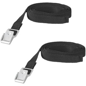 ProPlus Spanngurt 321297, schwarz, mit Klemmschloss, 200 kg Zurrkraft, 18 mm x 2 m, 2 Stück